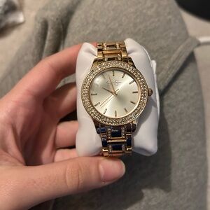 Jessica Simpson rose gold watch
